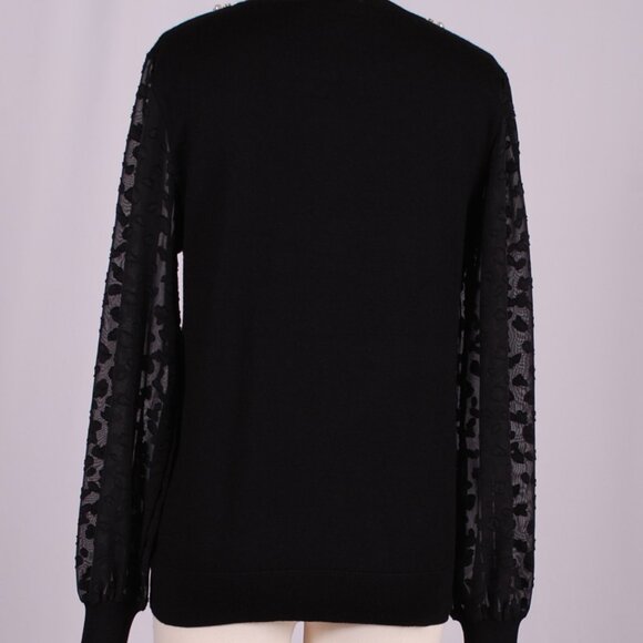 EUC Rio & Rian NY Black Embellished Neckline Sweater, Sz - M - Picture 13 of 13